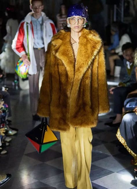 gucci faux fur|Gucci coat women's.